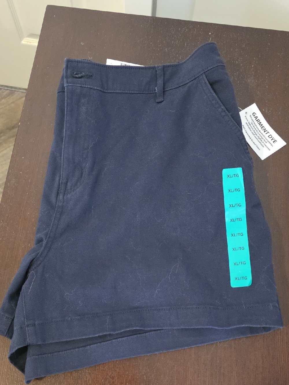 George Women's Navy Blue Flat-Front Cotton Shorts